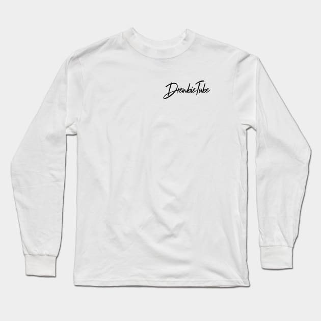 Black DrewbieTube Signature Long Sleeve T-Shirt by Drewbie